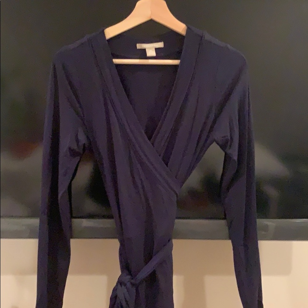 Banana republic blue wrap dress